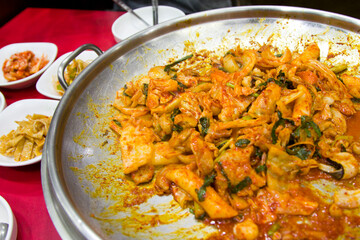Korean traditional food in Seoul city, South Korea.