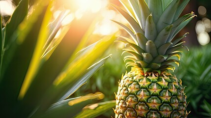 tropical organic pineapple fruit