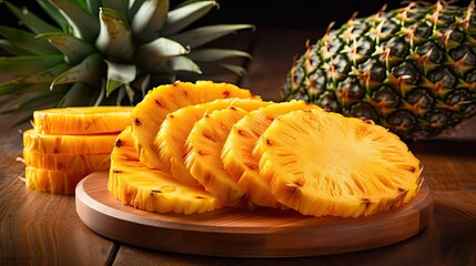 ripe tasty pineapple fruit