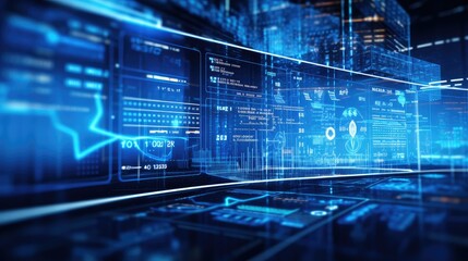 screen technology background blue