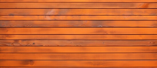 Detailed view of a wooden wall showing a rich brown stain, adding warmth and character to the surface - obrazy, fototapety, plakaty