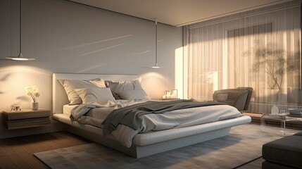 bed blurred interior remodel