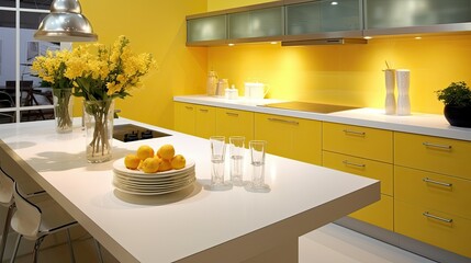 modern design lemon yellow