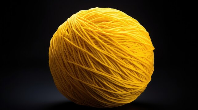 soft yellow yarn ball