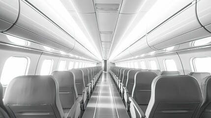 sleek blurred plane interior