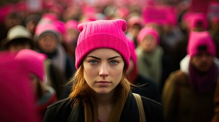 photograph pink pussy hats