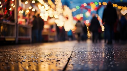 outdoor holiday lights bokeh