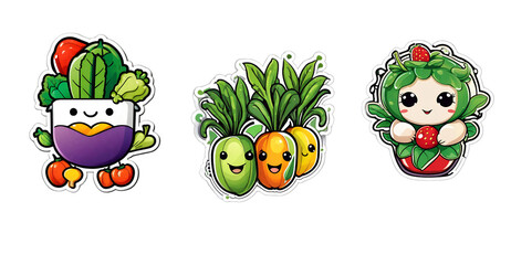 Set of baby vegetables | illustrations vegetables | graphic resource | transparent vegetables set