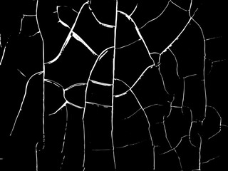 Abstract Cracked Monochrome Texture - 776850431