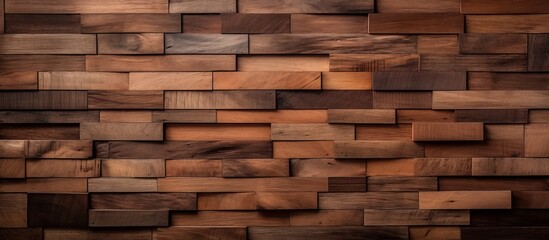 Close-up photograph showcasing a variety of different wooden pieces on a wall surface, displaying a unique texture and pattern