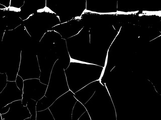 Abstract Cracked Monochrome Texture - 776850441