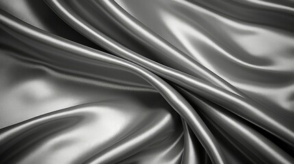 modern metallic silver fabric - obrazy, fototapety, plakaty