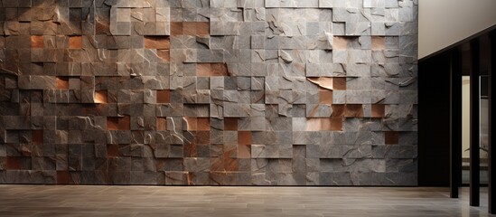 Wooden panels intricately arranged on a wall for a rustic and textured look