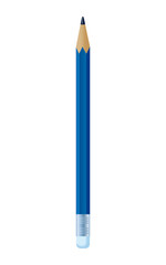 消しゴム付きの青い鉛筆