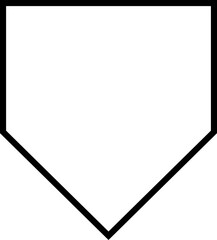 baseball home plate in black, silhouette plate, Template Design. Playing. Home base. Sport Diamond, Crossed baseball. symbol for use on web and mobile apps, logo, media, on transparent background.