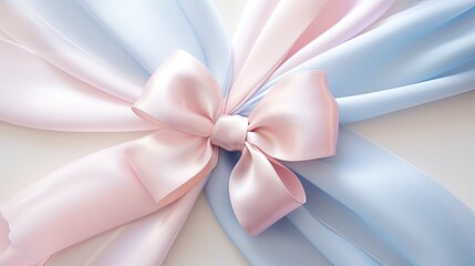 pastel pink and blue ribbon