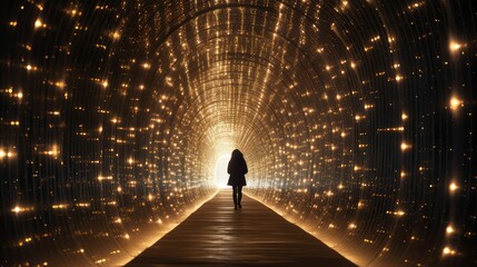 mesmerizing tunnel of light