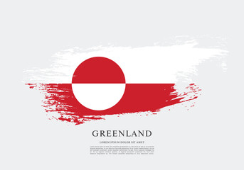 Flag of Greenland, vector graphic design