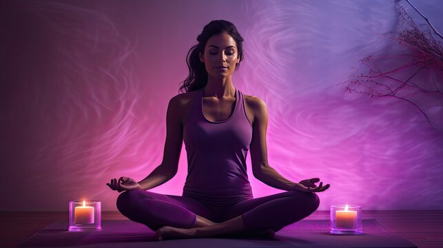 mindfulness healthy lifestyle purple