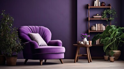 velvet purple chair