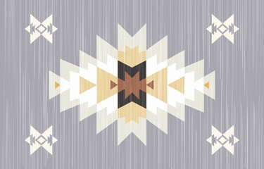 Sofa, Furniture, carpet, zigzag, decor, pillow, Ikat, batik, boho, Mexican, pattern, ornament, design, frame, art, decoration, vector, illustration, border, vintage, style, seamless, ethnic, texture - obrazy, fototapety, plakaty