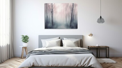 bedroom blurred interior painting house