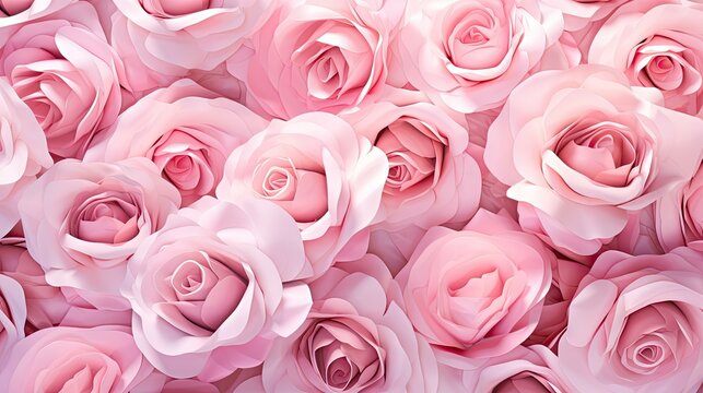 vibrant pink roses background