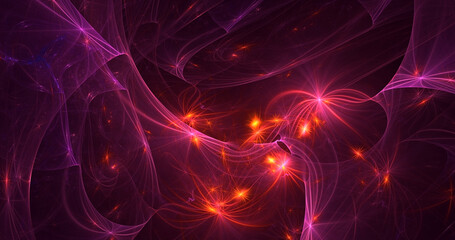 3D manual rendering abstract fractal light background. Its not AI Generatd illustration.
