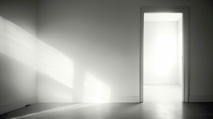 minimalist blurred doorway interior