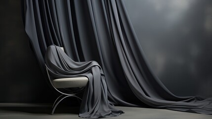 chair dark grey fabric