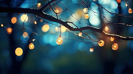 soft string lights bokeh