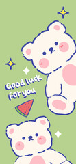 Cute teddy bear card