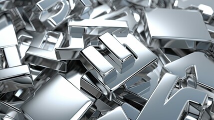 reflection silver text effect