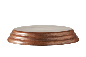 Polished Round Wooden Display Stand Base