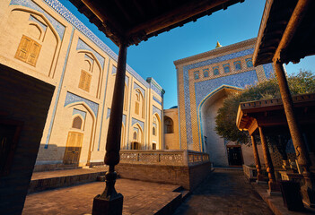 Inner yard of madrassah in Khiva - 776879203