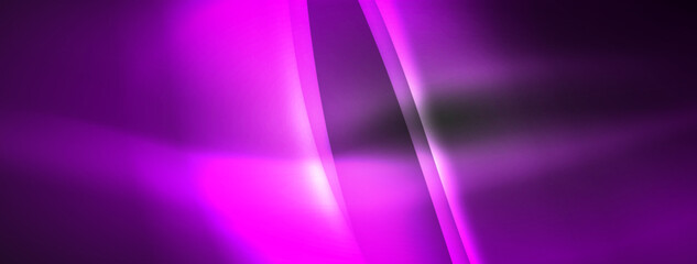 Obraz premium Lines and waves with neon light effect background for wallpaper, business card, cover, poster, banner, brochure, header, website