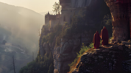 monastery in the mountains