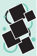 Collage for photos. Vector frame for pictures. Vector illustration