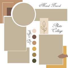 Collage for photos. Vector frame for pictures. Vector illustration