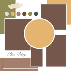 Collage for photos. Vector frame for pictures. Vector illustration