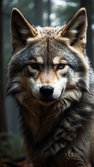 Fototapeta premium gray wolf portrait
