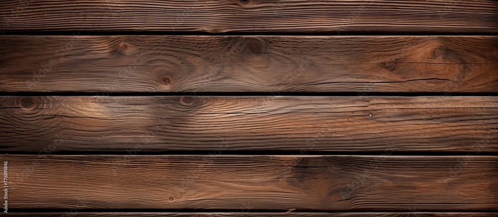 Poster Detailed close-up of a wooden wall showing a rich and intricate wood grain pattern