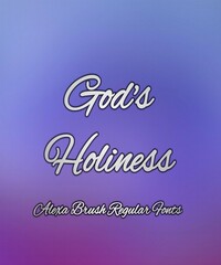 God's Holiness script font vector illustration