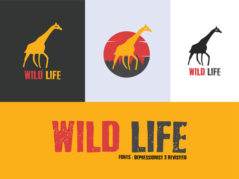 illustration of a set of animals, wildlife logo template,retro hipster vector, cloth branding logo, icon with eps 10 eps 10, abstract flower logo, BRAND IDENTITY LOGO DESIGN TEMPLATE, Minimalist desig - Powered by Adobe