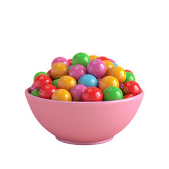 A bowl of assorted colorful chewy candies