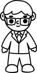 banker outline coloring