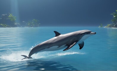 dolphine jumping out of the water