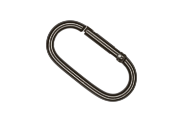 Closed keychain carbine is isolated on a transparent background.