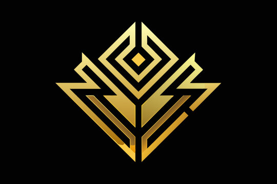 An emblem of opulence and universality, this golden logo design transcends boundaries, fitting for global enterprises, cutting-edge technologies, and media agencies alike.