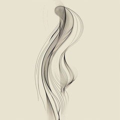 Abstract Wave Line Art, Monochrome Curves, Elegant Design
